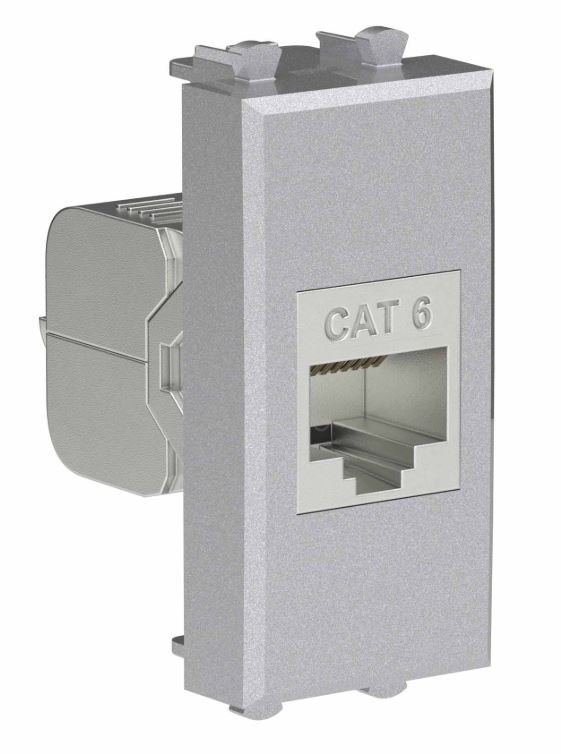 Розетка RJ-45 кат.6 экранированная 1 модуль Avanti закаленная сталь (4404791)
