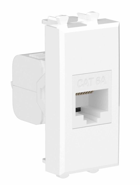 Розетка RJ-45 кат.6А 1 модуль Avanti белое облако (4400671)