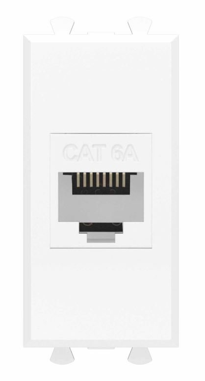 Розетка RJ-45 кат.6А 1 модуль Avanti белое облако (4400671)