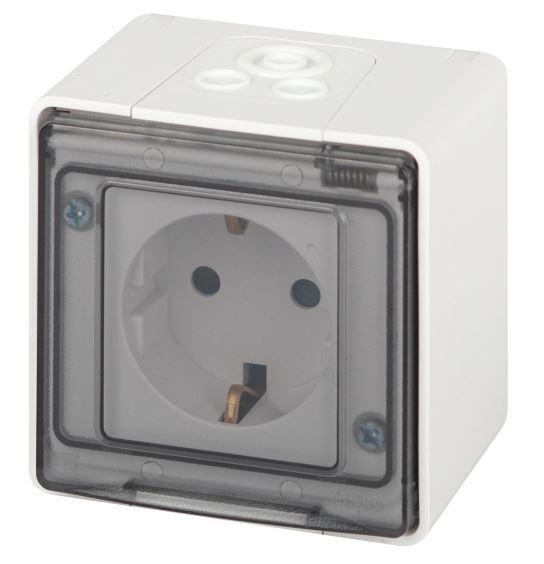 Розетка ОУ Эксперт 11-2501-01 16А IP55 250В 2P+E белый ЭРА (Б0063294)