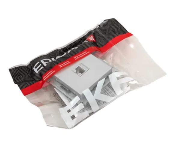 Механизм розетки RJ45 (cat5), алюминий Эпика (UP1-SOA-RJ45-5)