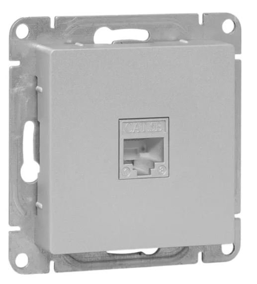 Механизм розетки RJ45 (cat5), алюминий Эпика (UP1-SOA-RJ45-5)