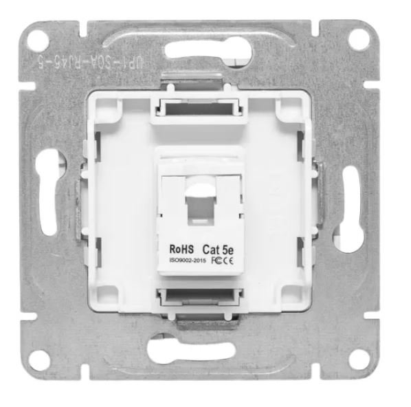Механизм розетки RJ45 (cat5), алюминий Эпика (UP1-SOA-RJ45-5)