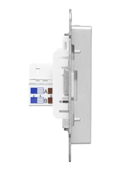 Механизм розетки RJ45 (cat5), алюминий Эпика (UP1-SOA-RJ45-5)