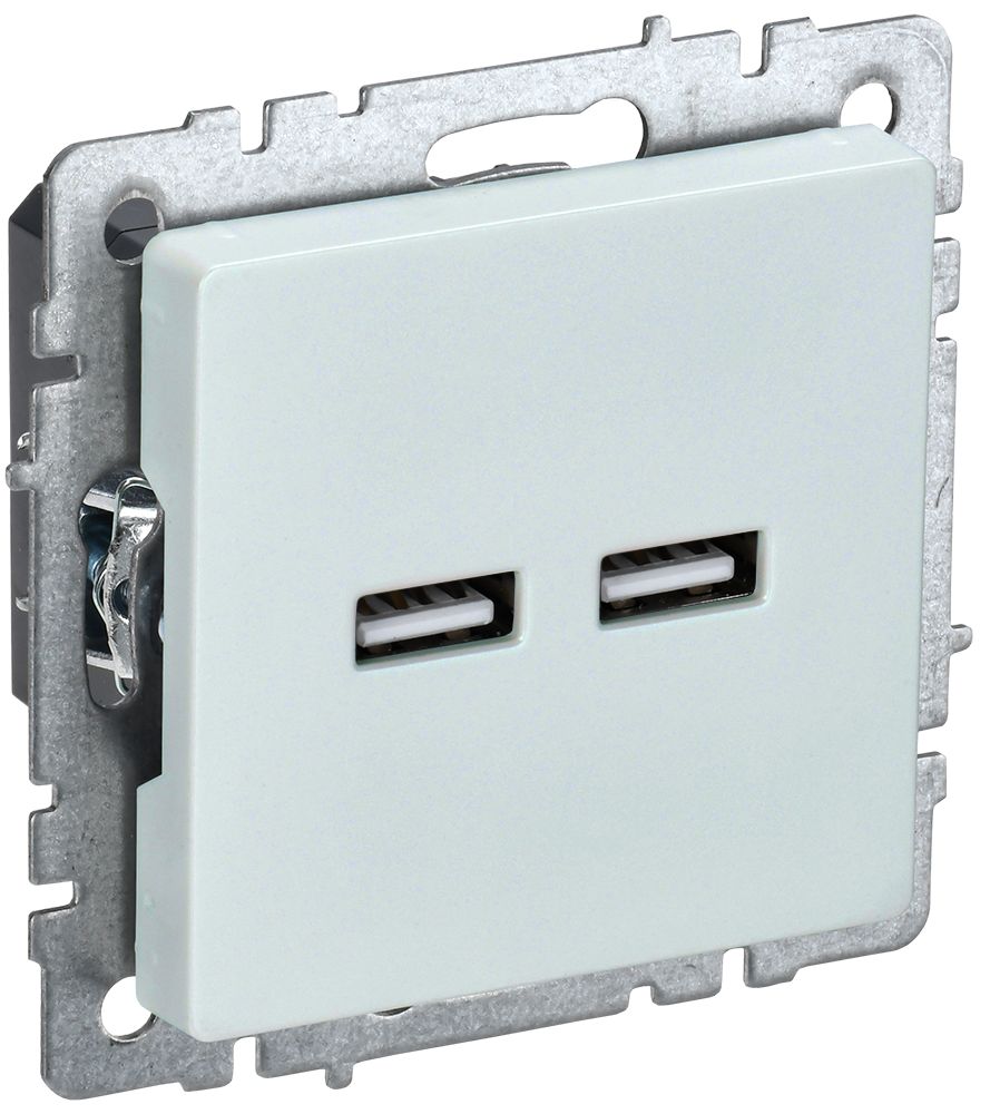 Розетка USB BRITE A+A 5В 3,1А РЮ10-1-БрЖ жемчуг (BR-U21-D31-K36)