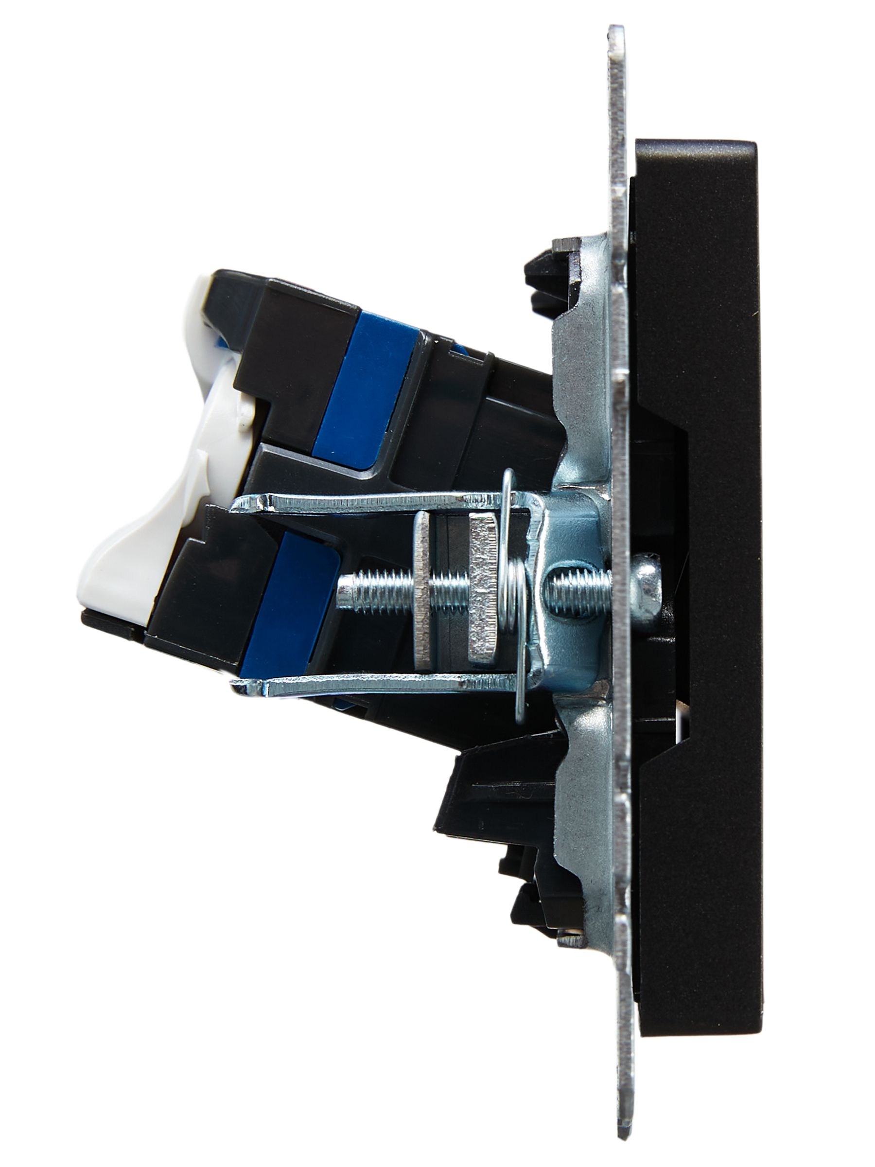 Розетка компьютерная двойная RJ45 BRITE кат.6 РК11-2-БрЧ скрытой установки черный (BR-K20-2-K02)