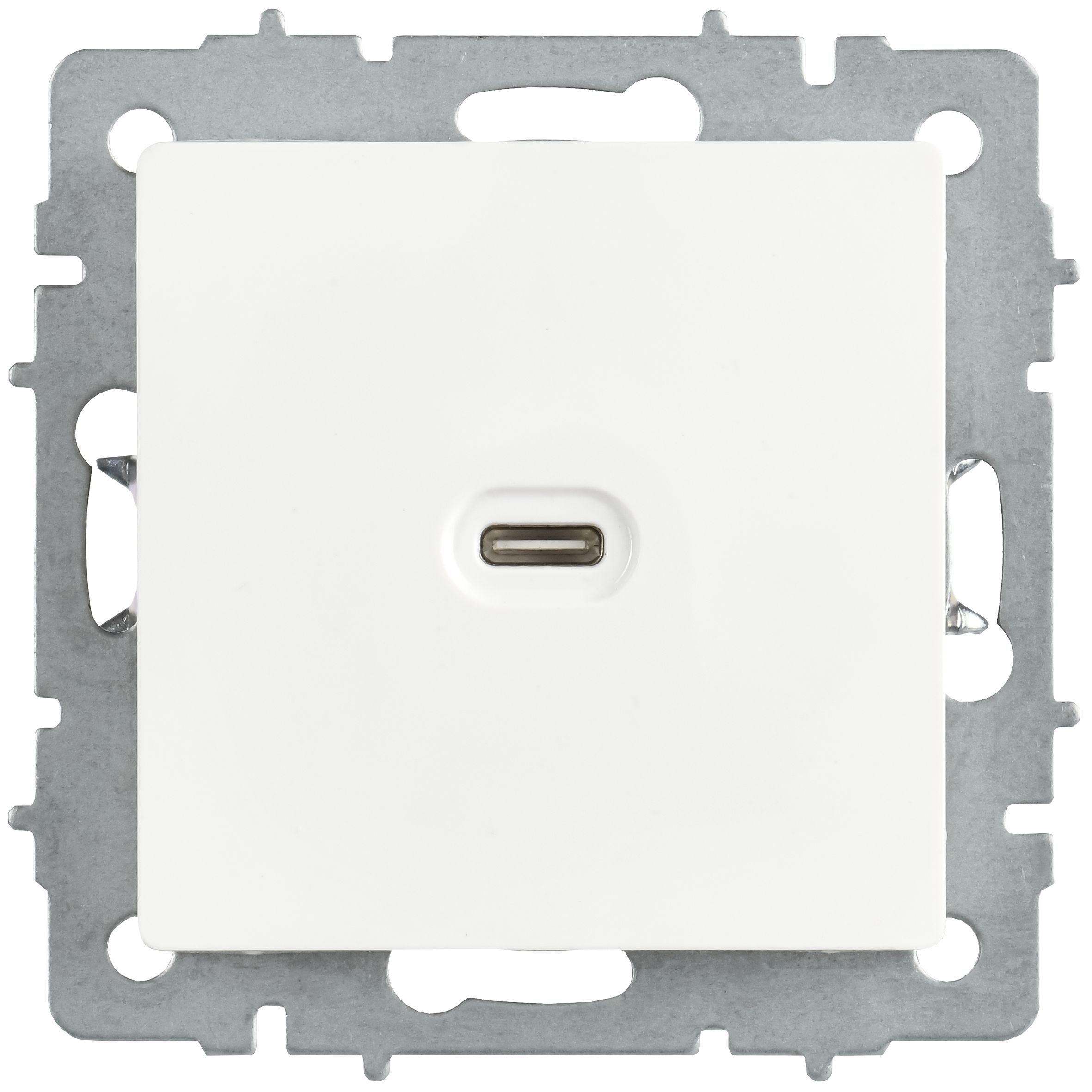 Розетка USB C BRITE 65Вт высокоскоростная зарядка РЮ12-1-БрАБ скрытой установки арктический белый (BR-U13-065-K91)