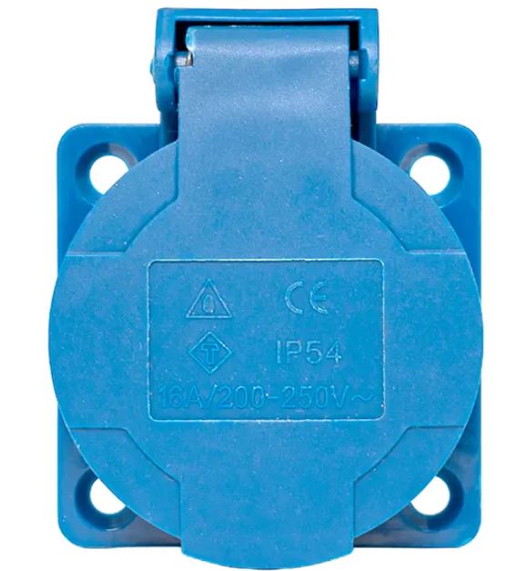 Розетка панельная 112 16А IP54 220В 2Р+PЕ (ps-112-16-220)