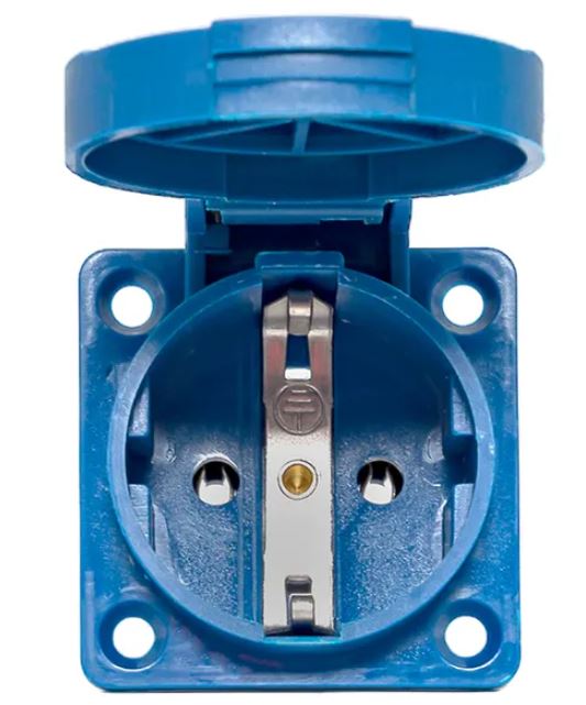 Розетка панельная 112 16А IP54 220В 2Р+PЕ (ps-112-16-220)