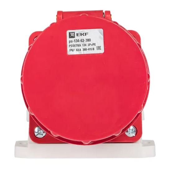 Розетка стационарная наружная 134 3Р+РЕ 63А 380В IP67 (ps-134-63-380)