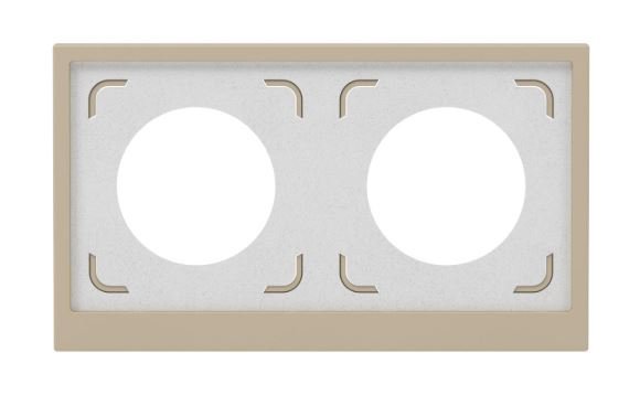 Рамка KANT IP44 2 поста ванильный марципан (7015944)
