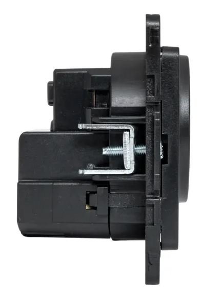 Стокгольм Механизм роз. 1-м. с/з, USB A+C 16А винт. клеммы черн. защ. штор. (EZR16-2USB-typeA-typeC)