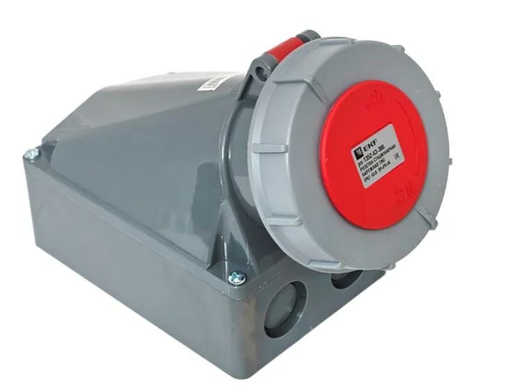 Розетка стационарная наружная 1352 3Р+РЕ+N 63А 380В IP67 PROxima (ps-1352-63-380)