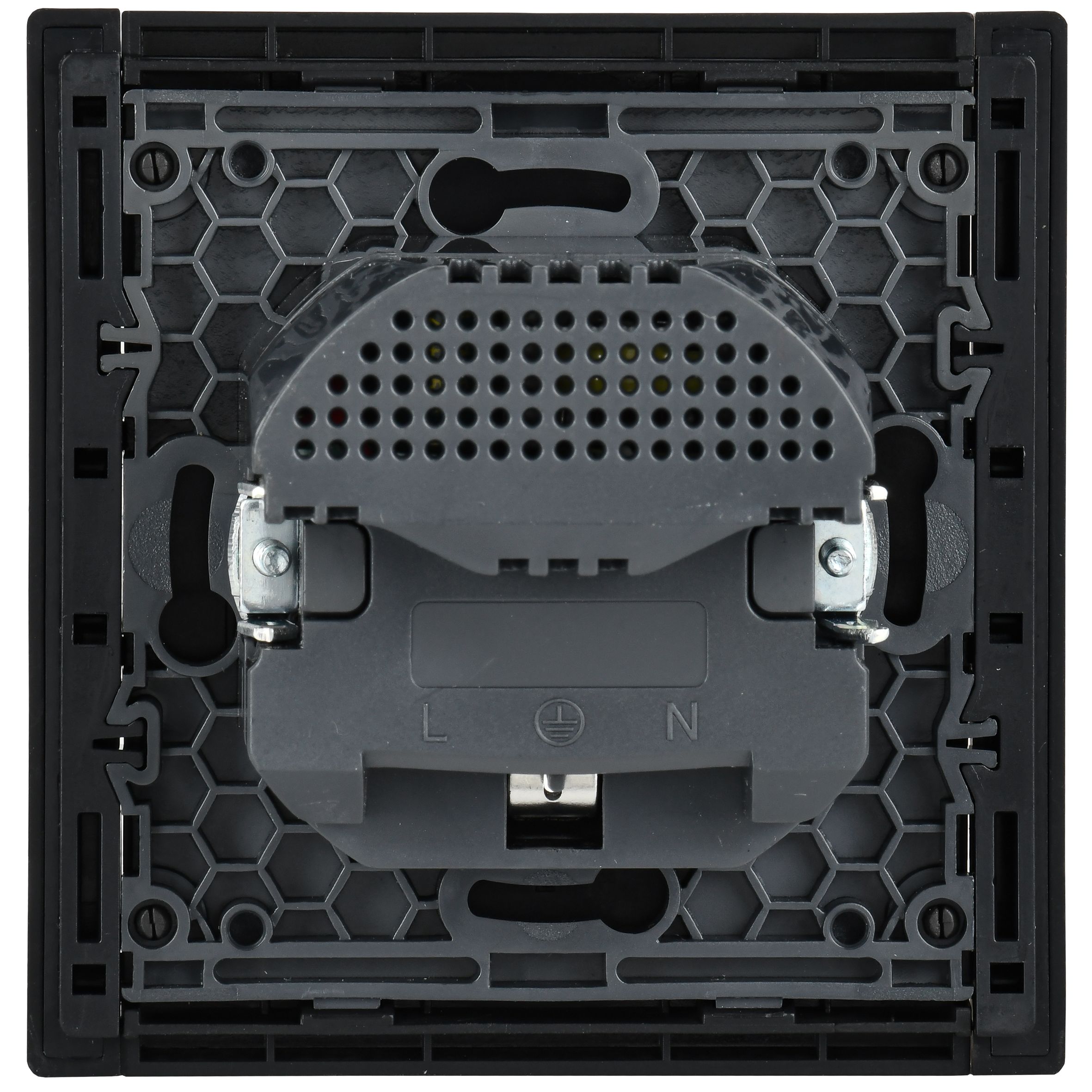 FORTE&PIANO Розетка USB A+A 3,1А FP145 с заземлением с защитными шторками винтовое крепление скрытой установки 16А черный (FP-R14-16-U21-D31-K02)