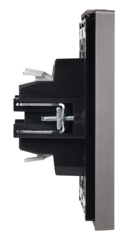 FORTE&PIANO Выключатель 1-клавишный самовозвратный FP510 скрытой установки 10А сталь (FP-V14-0-10-1-K46)
