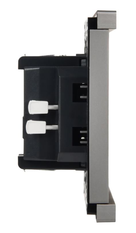 FORTE&PIANO Выключатель 1-клавишный самовозвратный FP510 скрытой установки 10А сталь (FP-V14-0-10-1-K46)