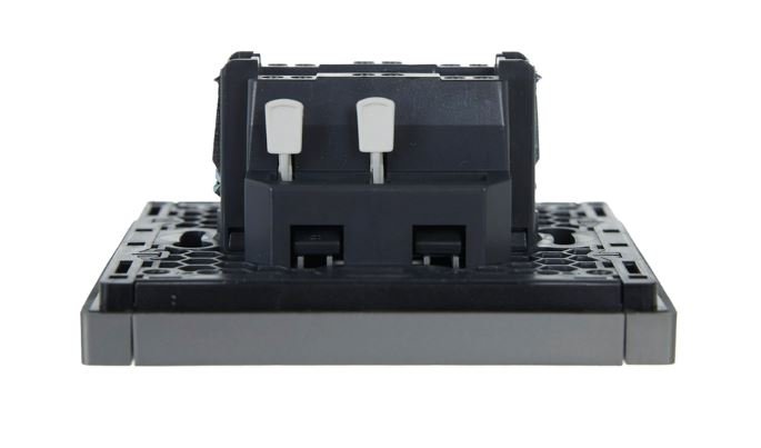 FORTE&PIANO Выключатель 1-клавишный перекрестный FP512 скрытой установки 10А сталь (FP-V13-0-10-1-K46)