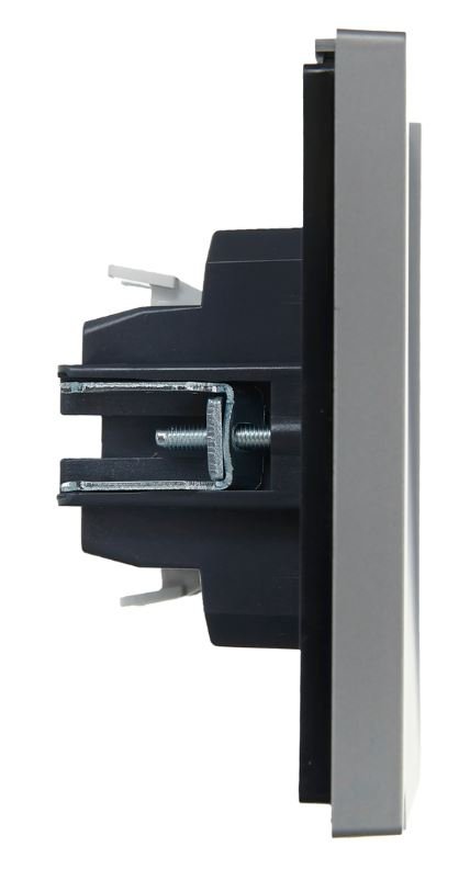 FORTE&PIANO Выключатель 1-клавишный перекрестный FP512 скрытой установки 10А сталь (FP-V13-0-10-1-K46)