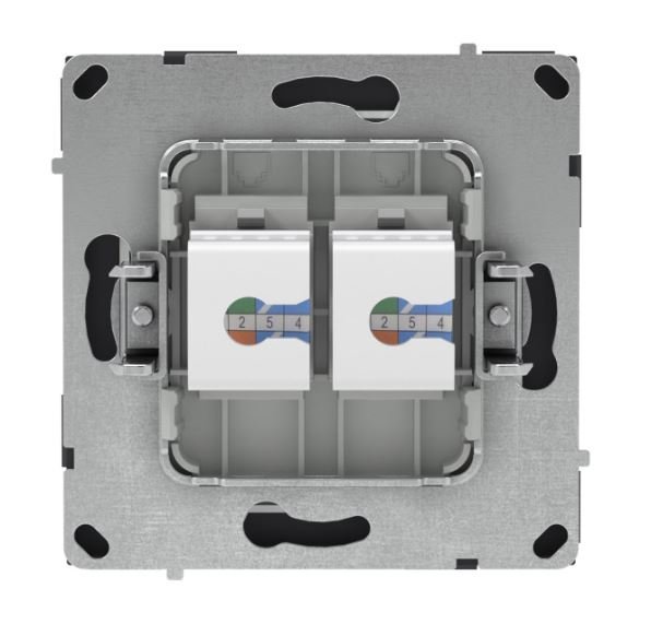 Розетка RJ-45 KANT 6А двойная черный уголь (7012674)