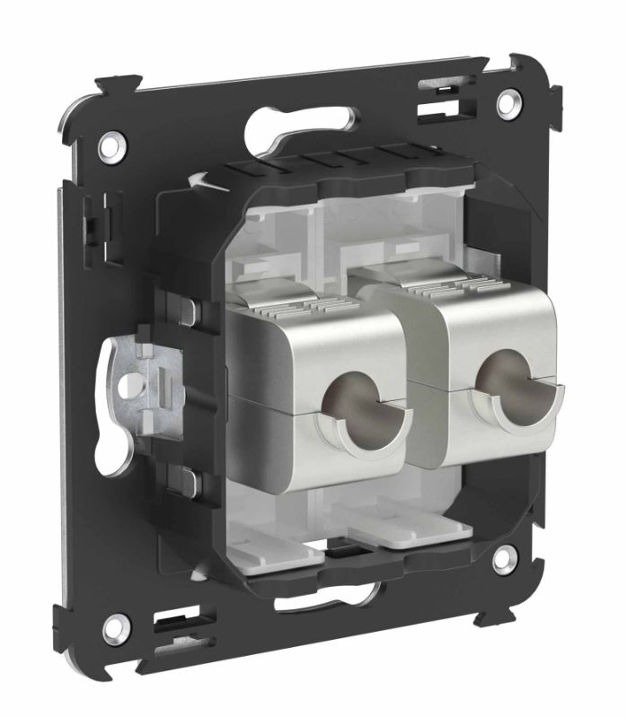 Розетка RJ-45 кат.6A двойная экранированная Avanti белое облако (4400774)