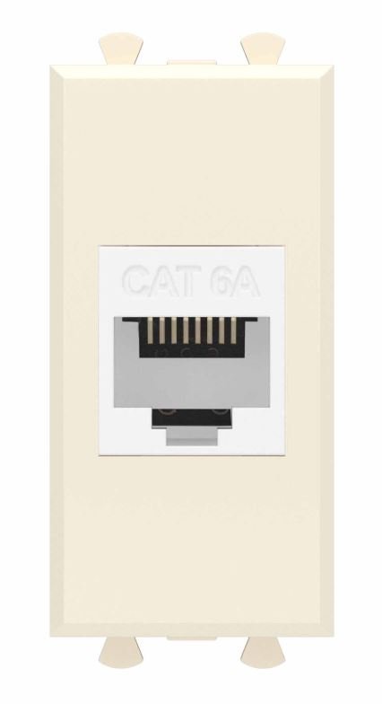 Розетка RJ-45 кат.6А 1 модуль Avanti ванильная дымка (4405671)