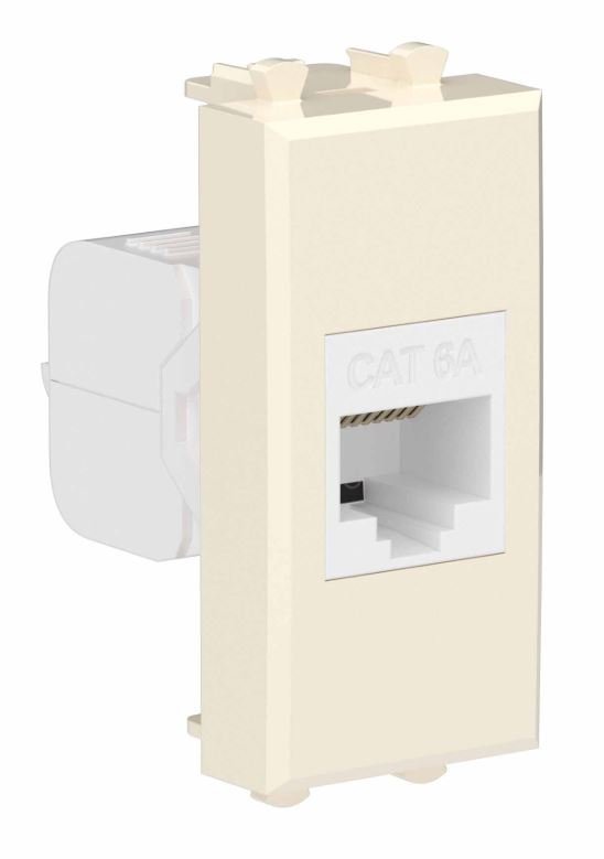 Розетка RJ-45 кат.6А 1 модуль Avanti ванильная дымка (4405671)