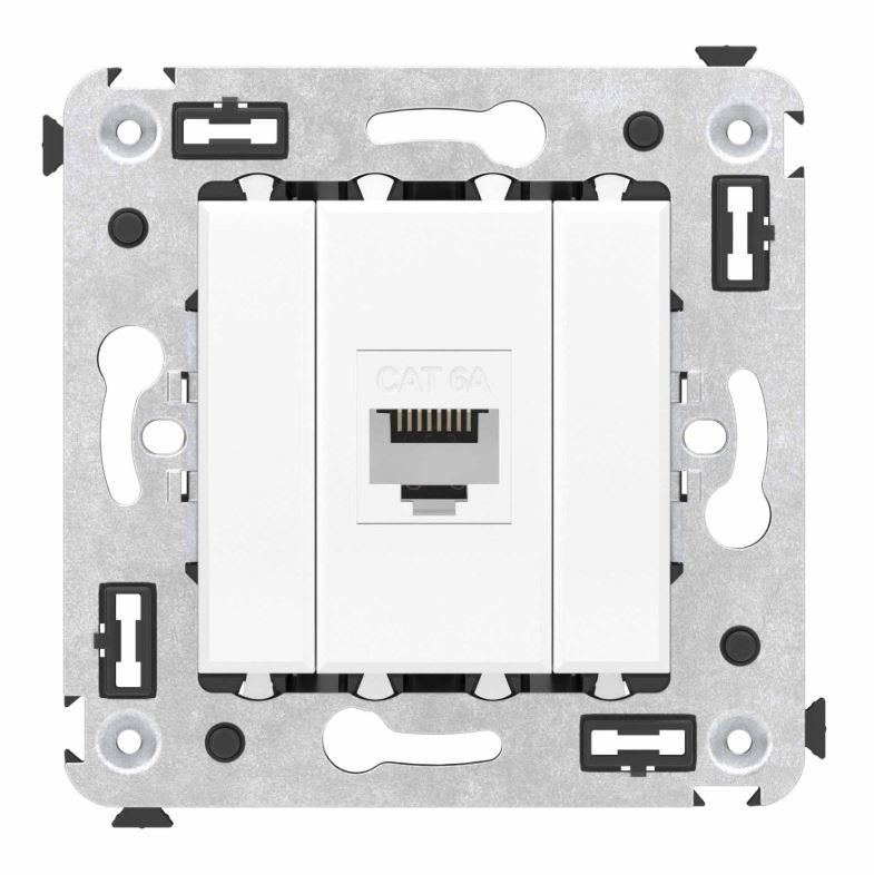 Розетка RJ-45 кат.6A одинарная Avanti белое облако (4400673)