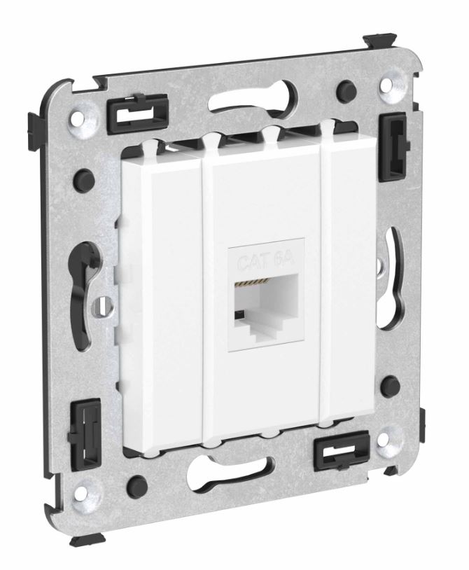 Розетка RJ-45 кат.6A одинарная Avanti белое облако (4400673)
