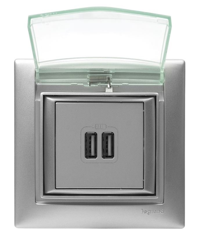 Valena рамка 1-местная, IP44, алюминий (770150)