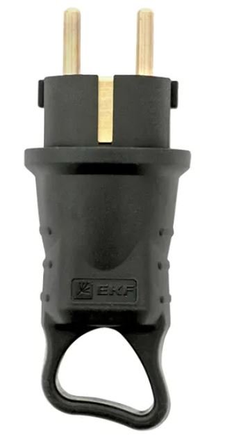 Марс Вилка угловая каучуковая 230В 2P+PE 16A IP44 (RPS-017-16-230-44)