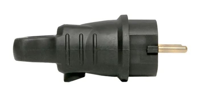 Марс Вилка угловая каучуковая 230В 2P+PE 16A IP44 (RPS-017-16-230-44)