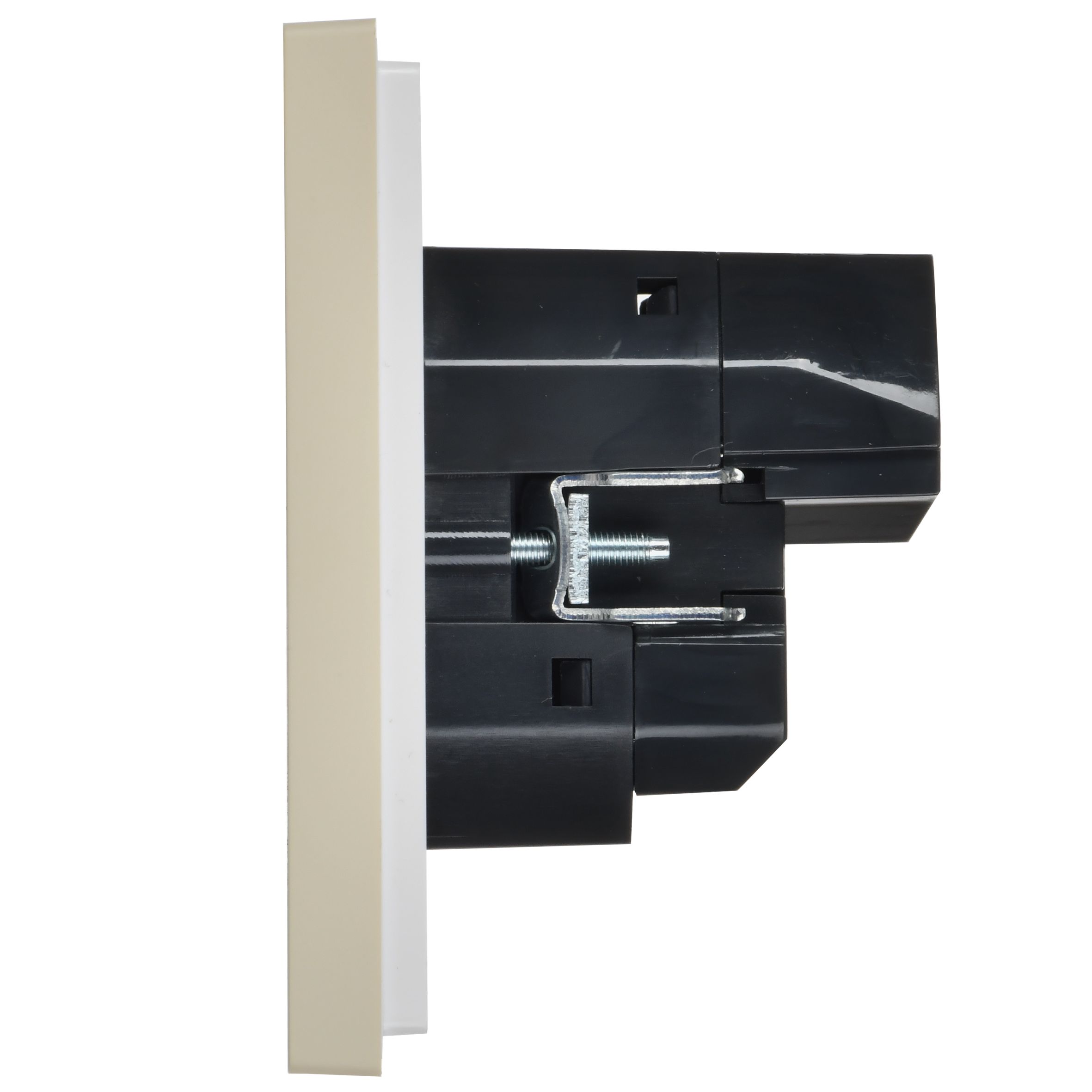 FORTE&PIANO Розетка USB A+A 3,1А FP445 с заземлением с защитными шторками винтовое крепление скрытой установки 16А ваниль (FP-R14-16-U21-D31-K10)