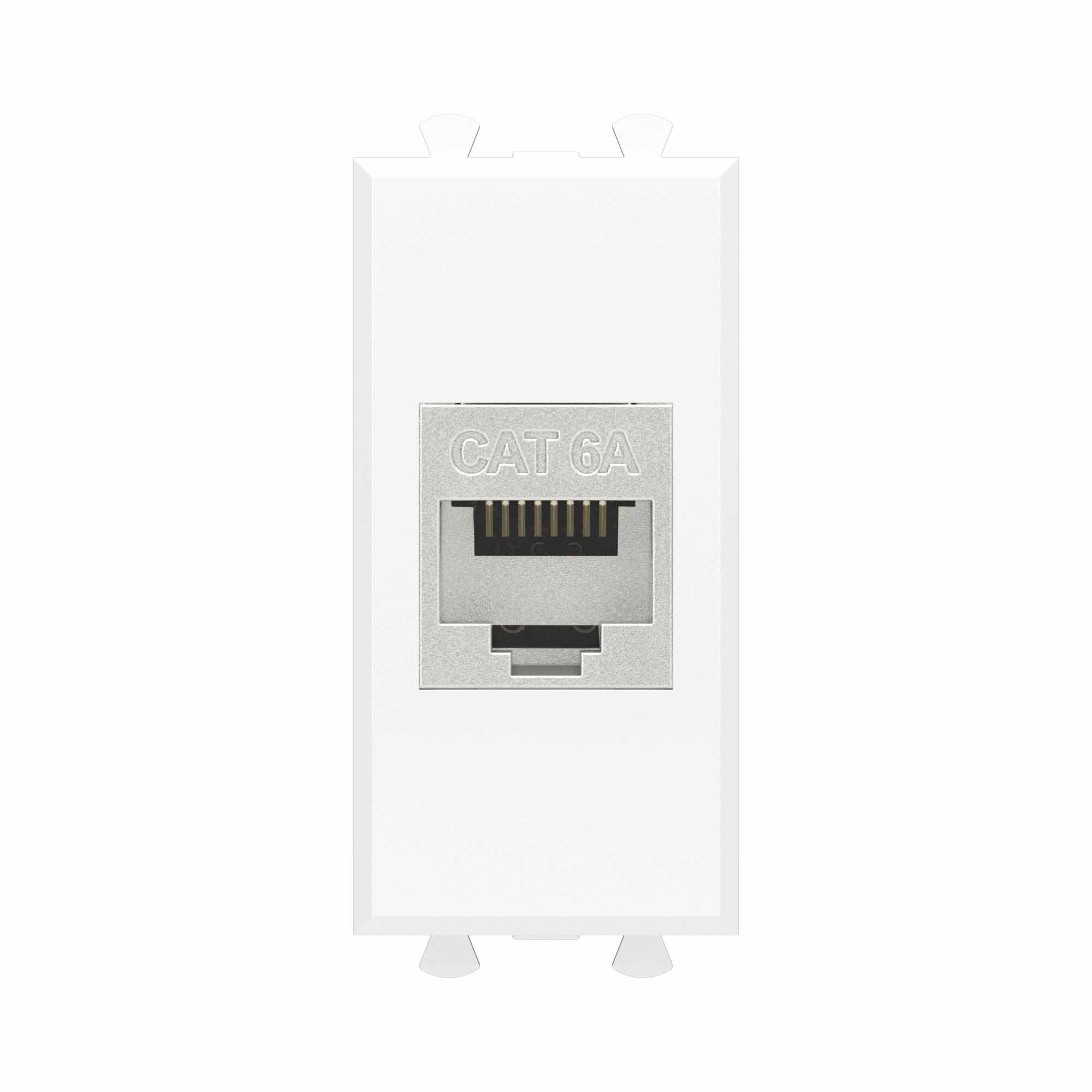 Розетка RJ-45 кат.6А экранированная 1 модуль Avanti белое облако (4400771)