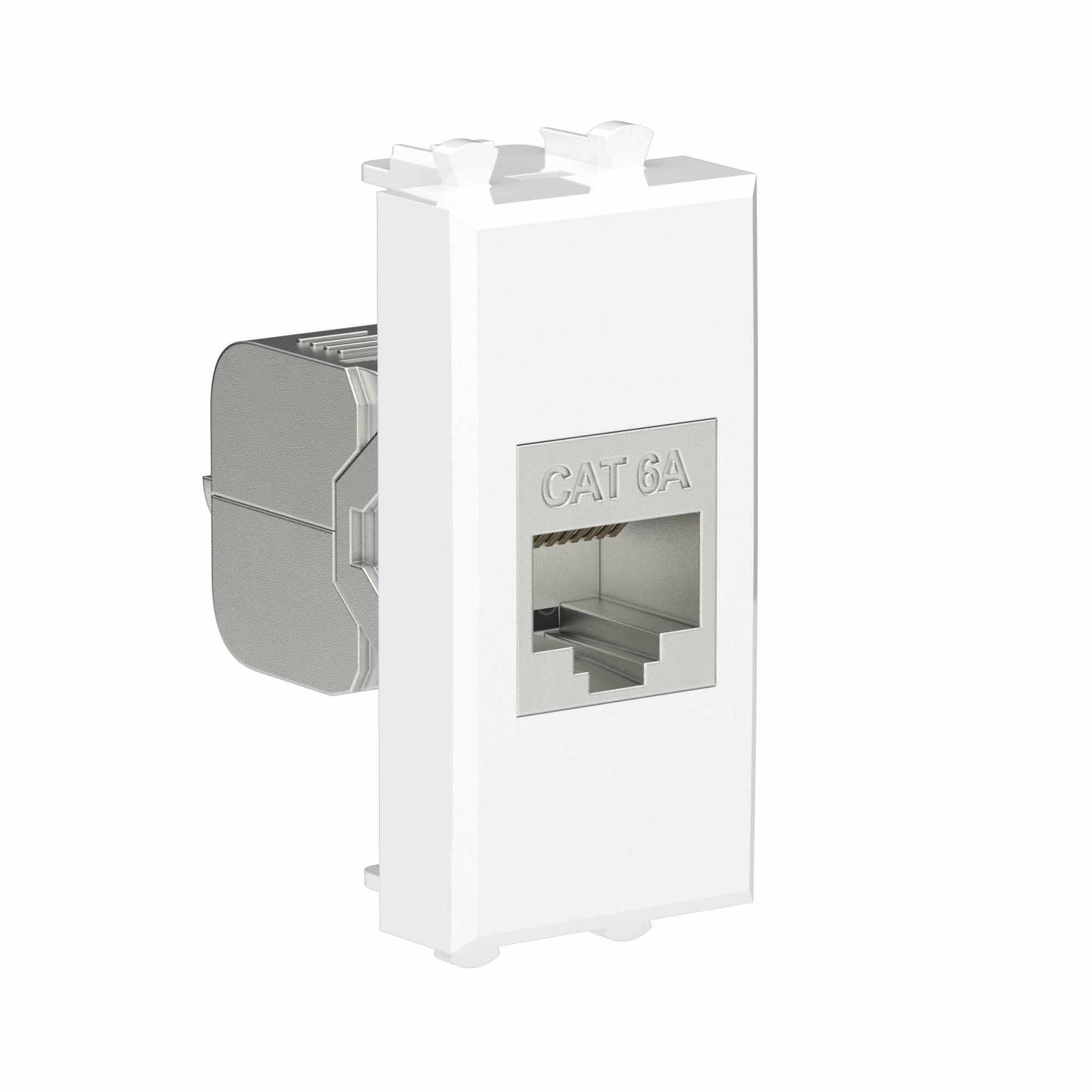 Розетка RJ-45 кат.6А экранированная 1 модуль Avanti белое облако (4400771)