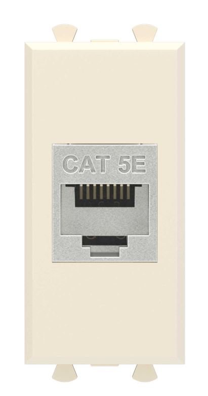 Розетка RJ-45 кат.5е экранированная 1 модуль Avanti ванильная дымка (4405761)