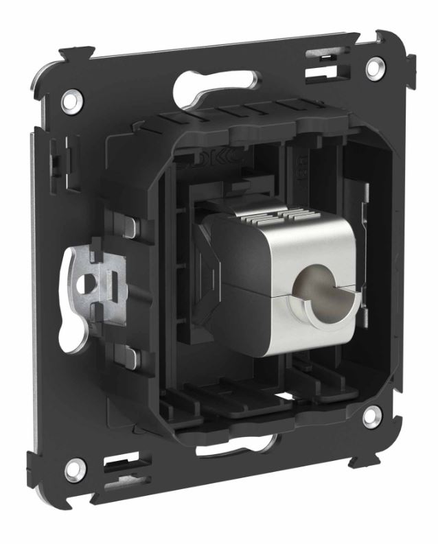 Розетка RJ-45 кат.6A одинарная экранированная Avanti черный матовый (4412773)