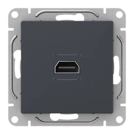 Механизм розетки HDMI, графит Эпика (UP1-SOG-HDMI)