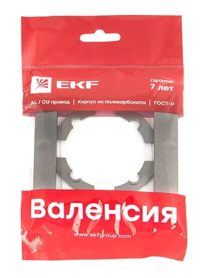 Валенсия Рамка 1-местная графит (EWM-G-301-60)