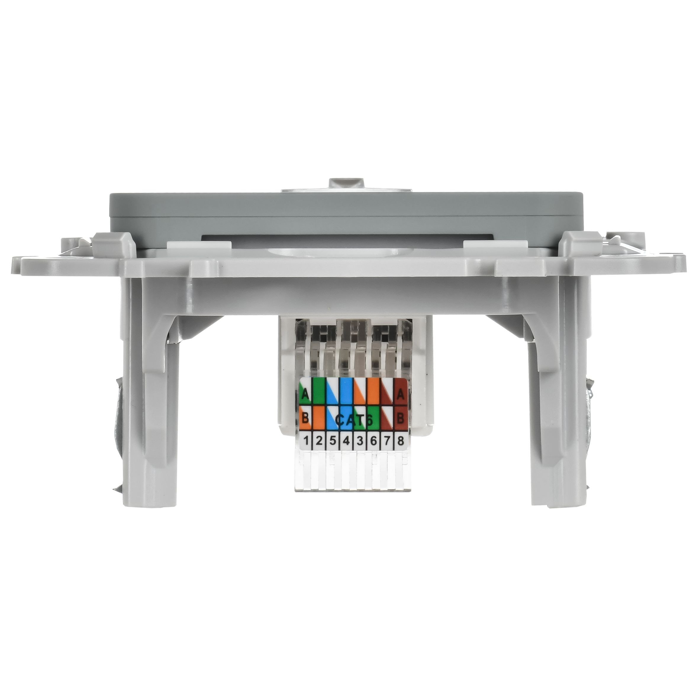 FLITE Розетка компьютерная RJ45 кат 6 UTP РК6-1-0-ФлС скрытой установки серый (FI-K12-2-K03)