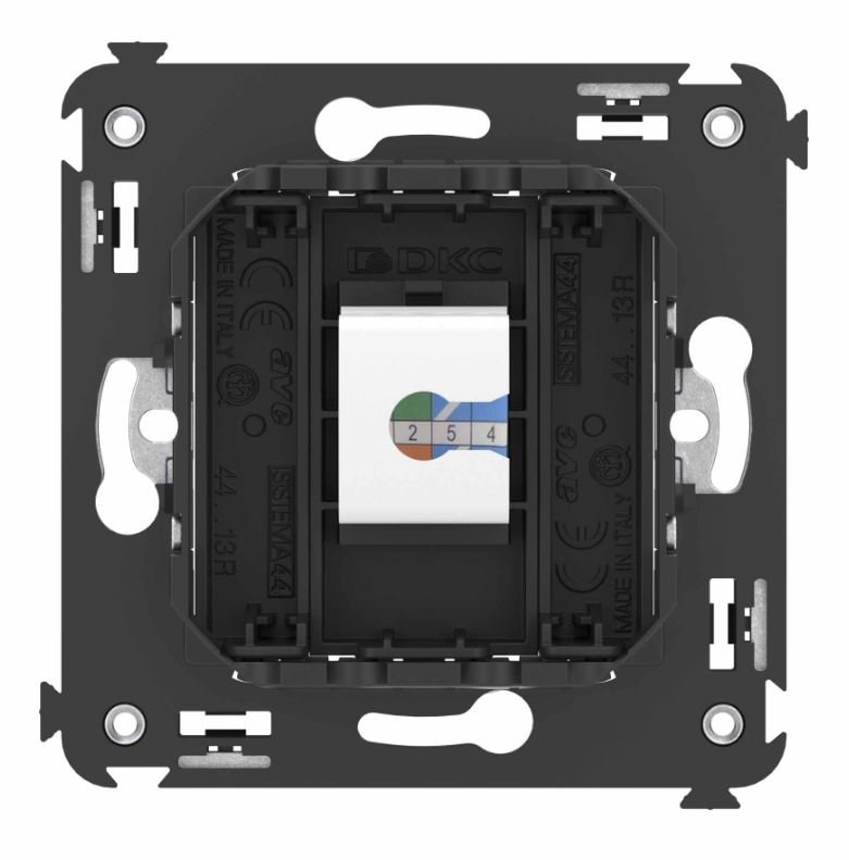 Розетка RJ-45 кат.6А одинарная Avanti черный матовый (4412673)