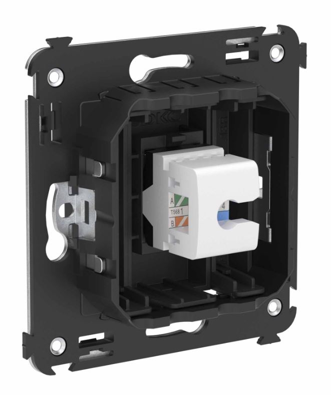 Розетка RJ-45 кат.6А одинарная Avanti черный матовый (4412673)