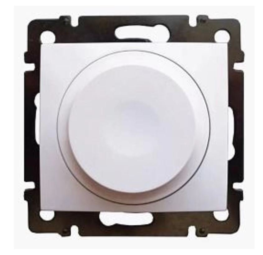 Valena DIY светорегулятор поворотно-нажимной универсальный LED 300Вт, скрытой установки, белый (695155)
