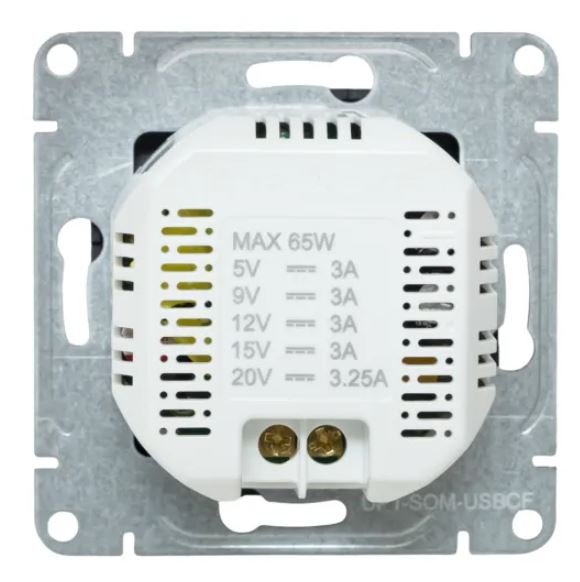 Механизм розетки USB-С, быстрая, мокко Эпика (UP1-SOM-USBCF)