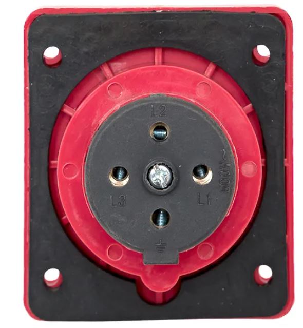 Розетка стационарная внутренняя 414 3Р+РЕ 16А 380В IP44 (ps-414-16-380)