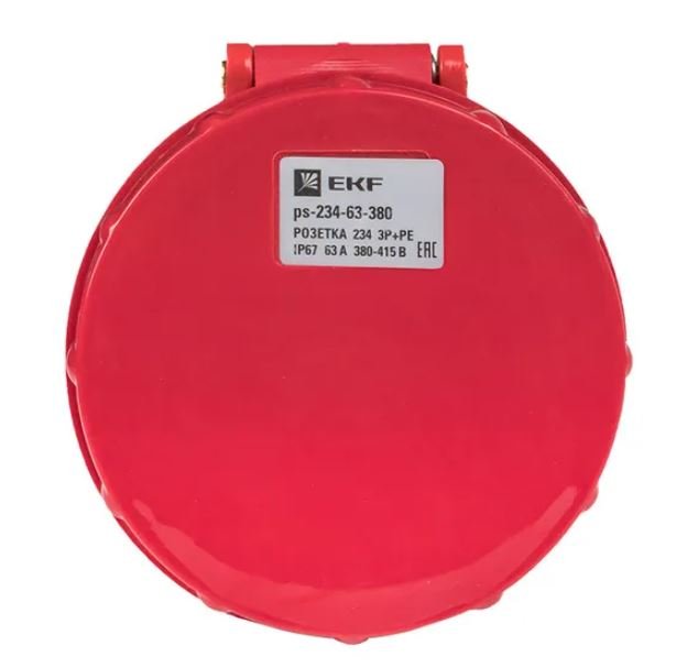 Розетка переносная 234 63А IP67 380В 3Р+РЕ (ps-234-63-380)