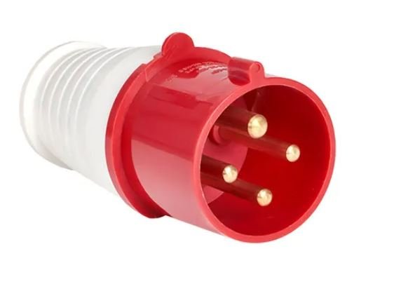 Вилка 014 16А 3Р+РЕ IP44 переносная 380В (ps-014-16-380)