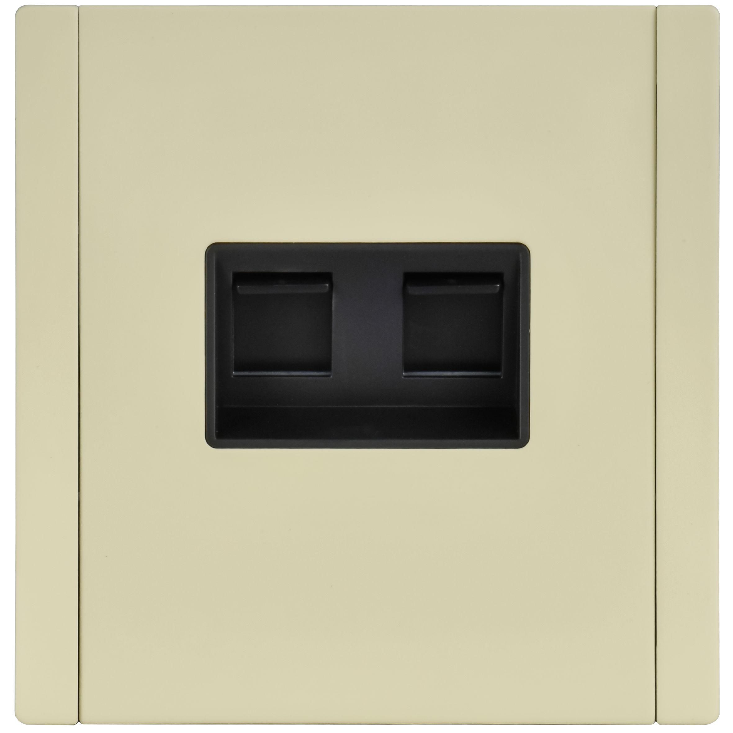 FORTE&PIANO Розетка двойная RJ11+RJ45 кат.5E FP835M скрытой установки металл слоновая кость (FP-KT20-O-1-M-K41)