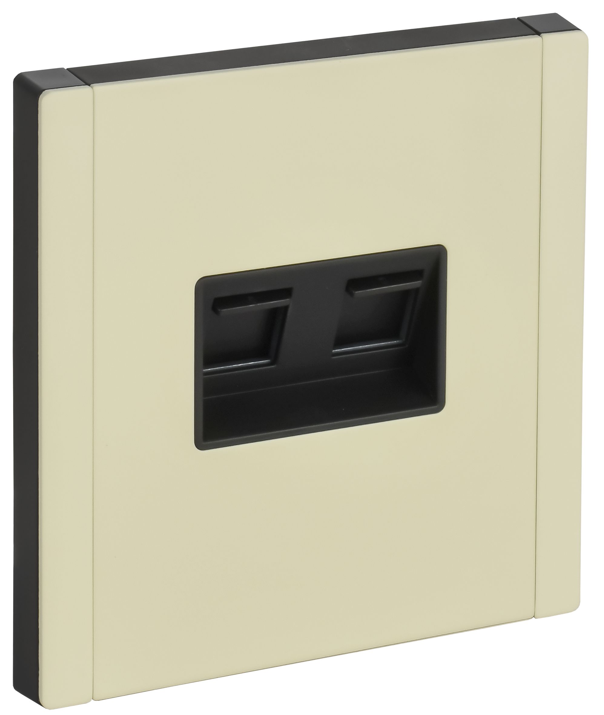 FORTE&PIANO Розетка двойная RJ11+RJ45 кат.5E FP835M скрытой установки металл слоновая кость (FP-KT20-O-1-M-K41)