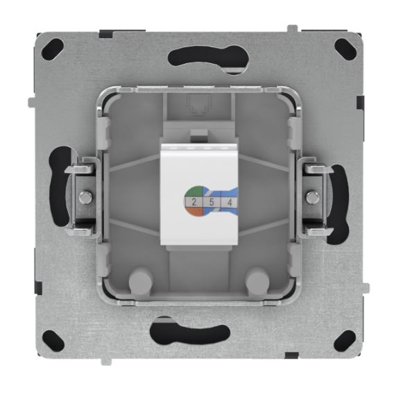 Розетка RJ-45 KANT 5E одинарная черный уголь (7012663)