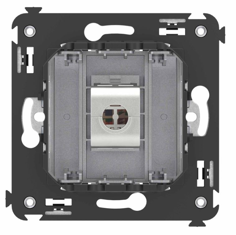 Розетка RJ-45 кат.6А одинарная экранированная Avanti закаленная сталь (4404773)